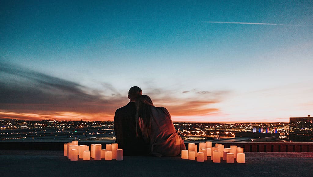 Couple at sunset