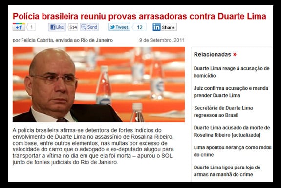 Duarte Lima could be freed ahead of trial for murder…