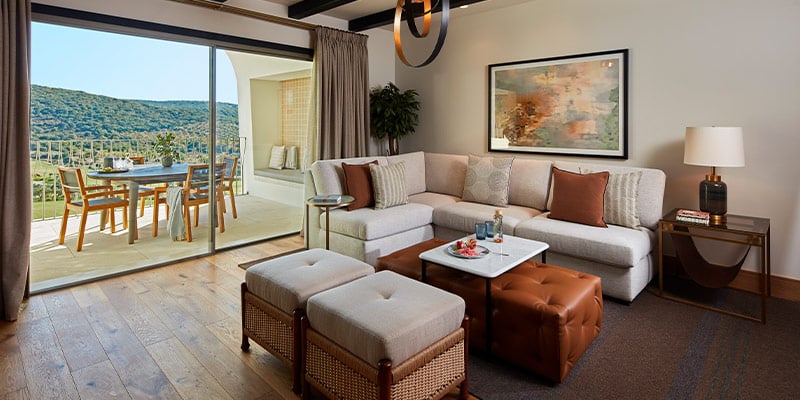 Ombria Resort’s Showroom Apartment’s living room