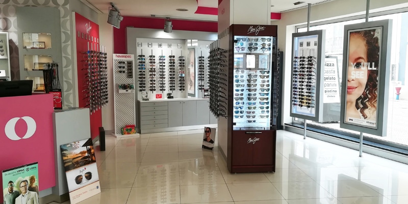 View of the inside of one of Optimax's eyeware and glasses stores in the Algarve