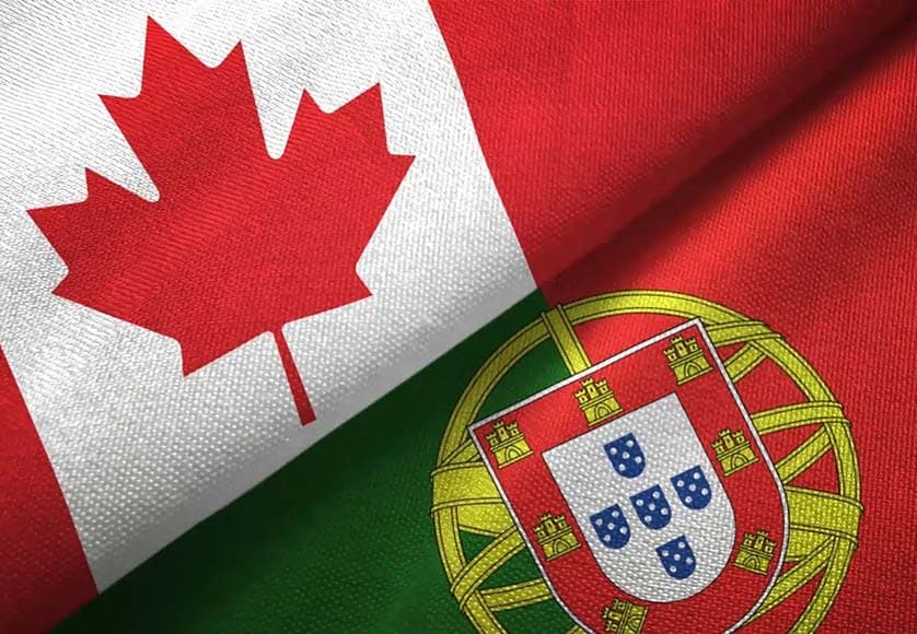 Canada/Portugal flags