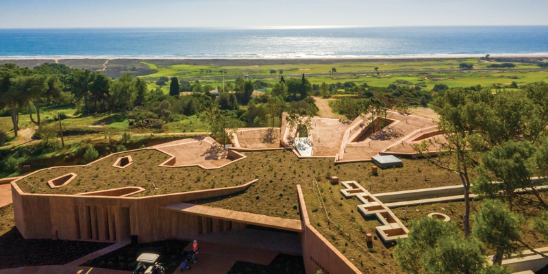 Aerial view of Kronos new Clubhouse in their Palmares Ocean Living & Golf resort