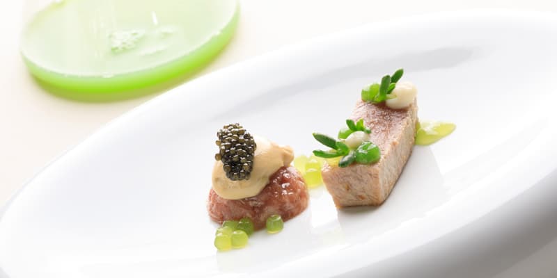 One of the dishes being served at Palmares resort fine dining restaurant AL SUD