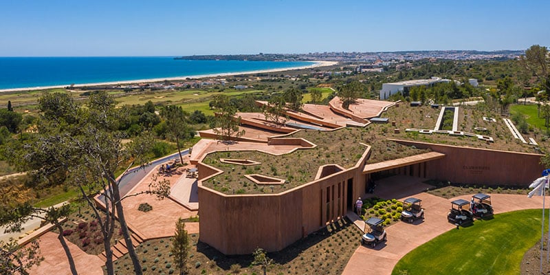 Aerial view of the Palmares golf clubhouse