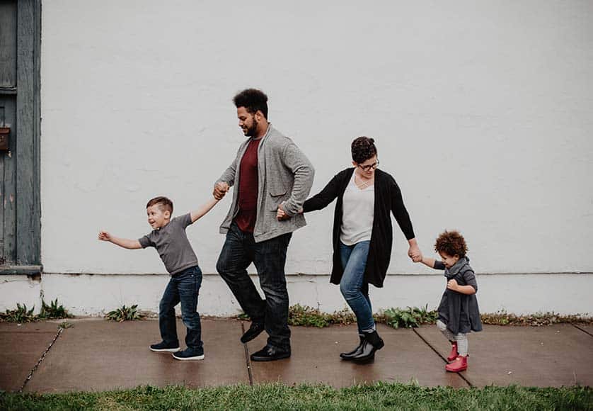 Family with two children