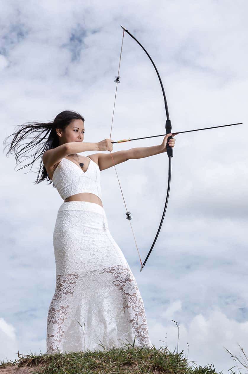 woman with bow and arrow
