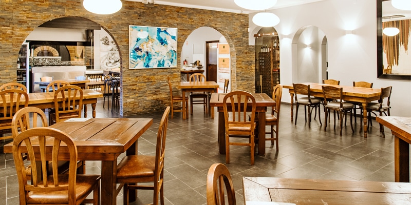 View of Pizzeria Capri's interior