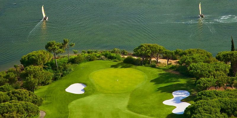 Partial view of Quinta do Lago's iconic South Course|Quinta do Lago's South Course viewed from the clubhouse|