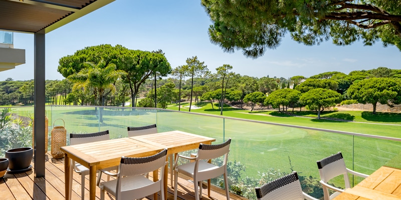 Quinta do Lago's South Course viewed from the clubhouse's terrace