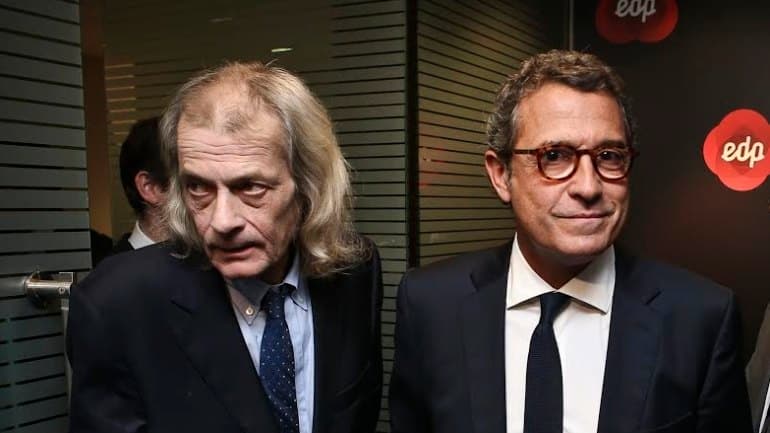 Defendants João Manso, left and António Mexia, have been cited for corruption and economic participation in business in this case, since 2017, but to this day have not been charged. They haev both since left EDP. Image: Mário Cruz/ Lusa