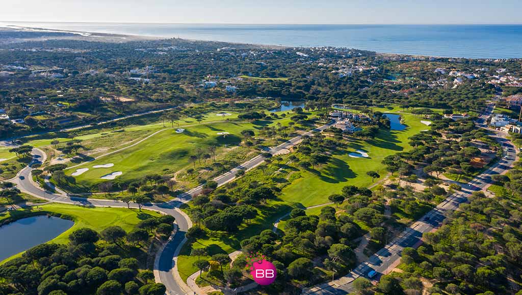 Aerial view of Vale Real at Vale do Lobo|Viiew of part of the pool area at Vale do Lobo's tennis academy|Vale do Lobo transformation picks up pace