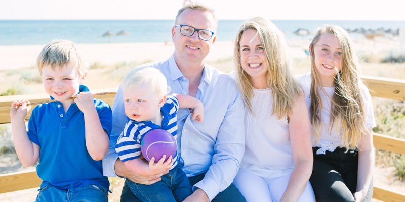 Photo of a UK family who calls Vilamoura home|