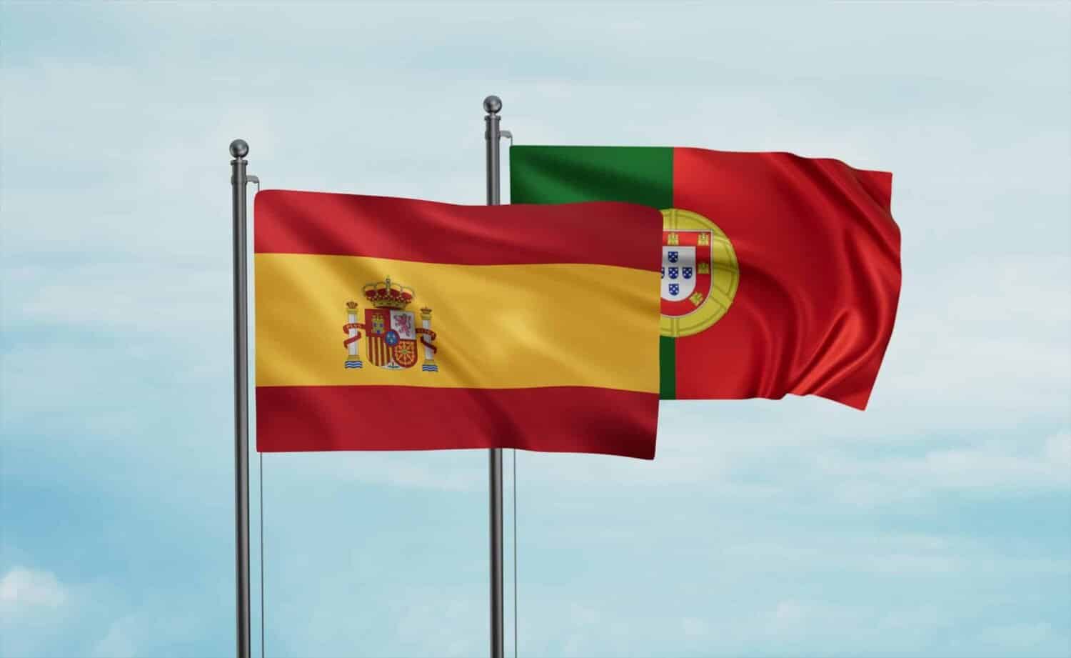 Portugal and Spain Flag - Shutterstock