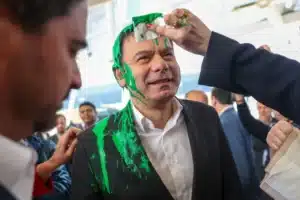 Climate activist fined €1,600 for throwing green paint over future PM