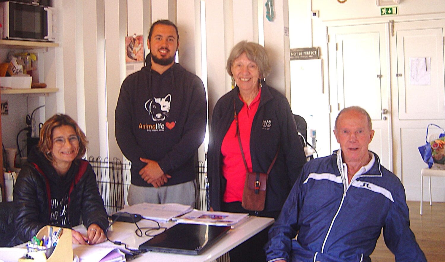 Jenny from APAA (second from right), with ARA's Élia, João and Sid