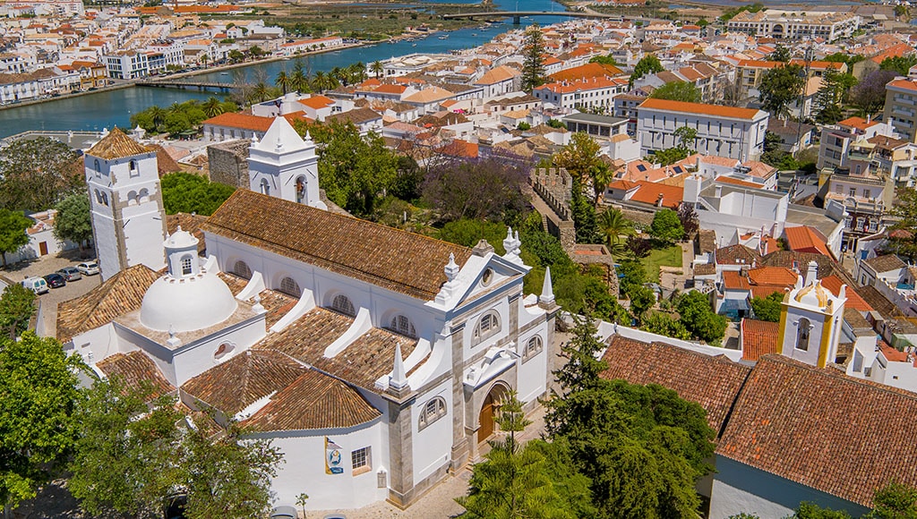 Aerial view of Igreja Matriz de Santa Maria do Castelo - Photo ATA