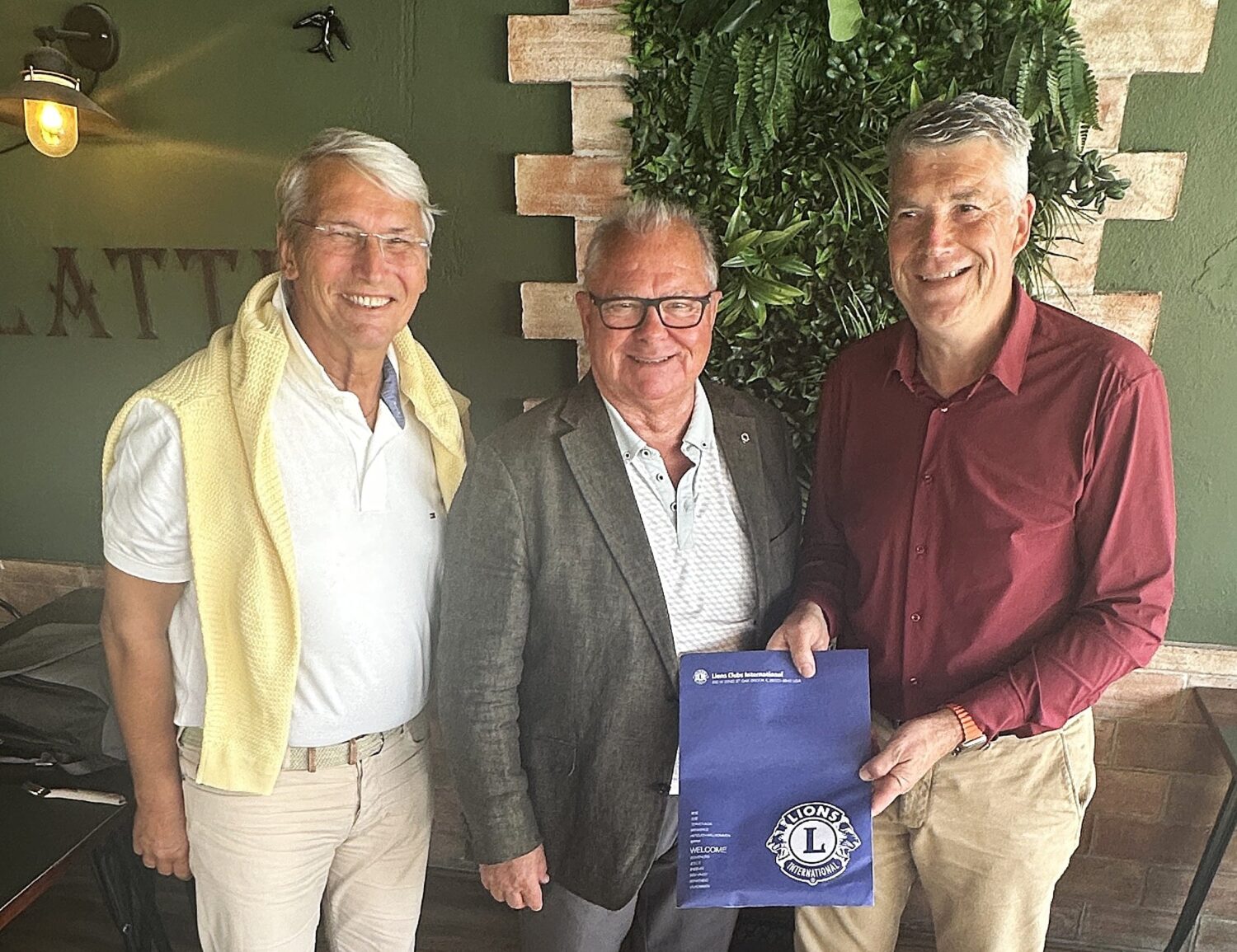 The three creators of the new club with many combined years of Lions experience and leadership 