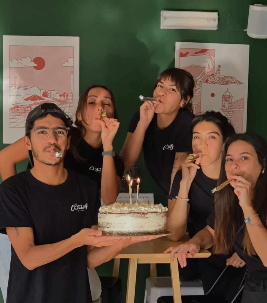 Collab staff celebrating their 3rd birthday