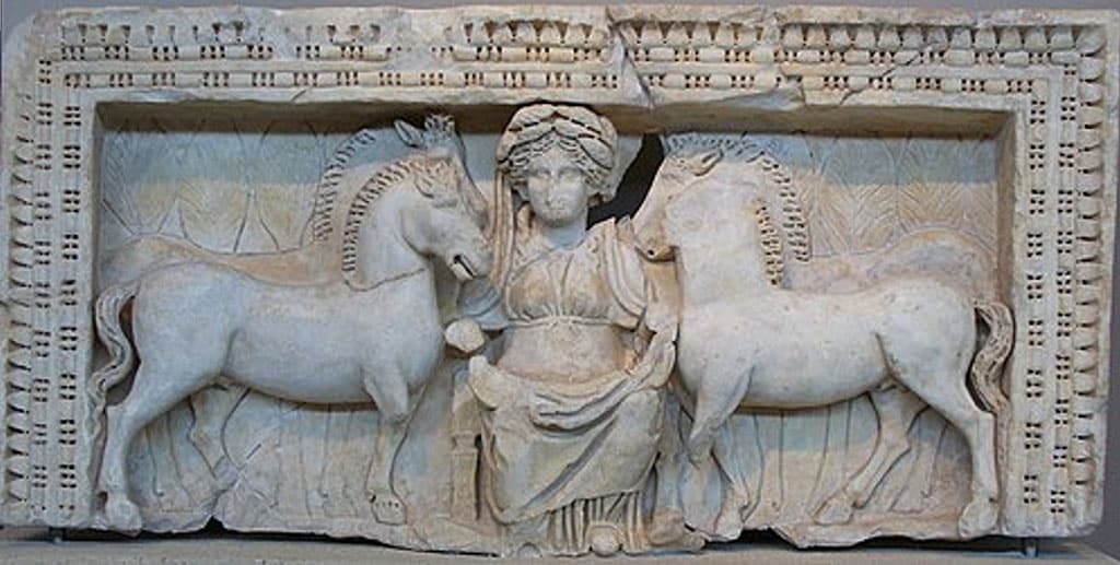 Epona – Relief of Goddess with her four horses