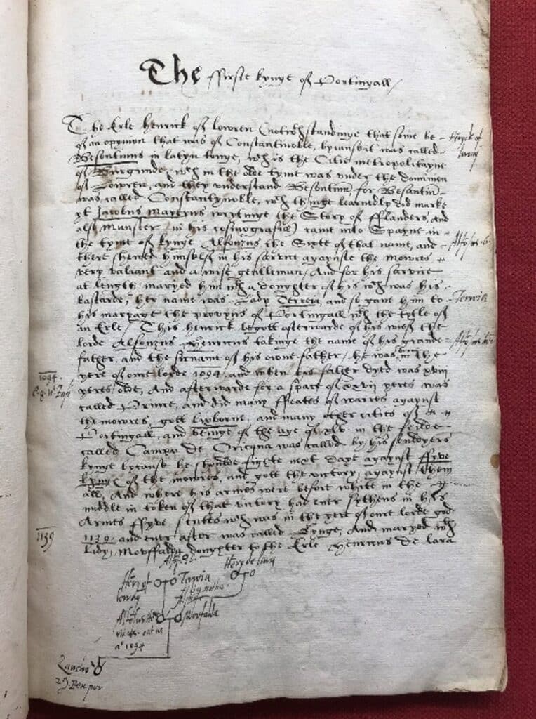 First page of manuscript