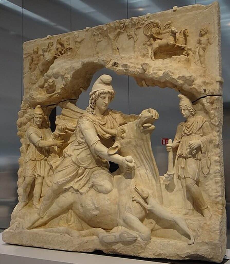 Mithras killing a bull