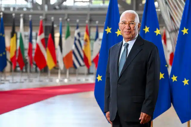 António Costa expounds on the values of predictability and trust. Image: European Union