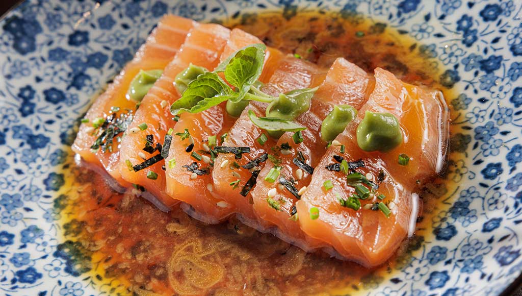 A plate with food served at El Takoy in Vale do Lobo