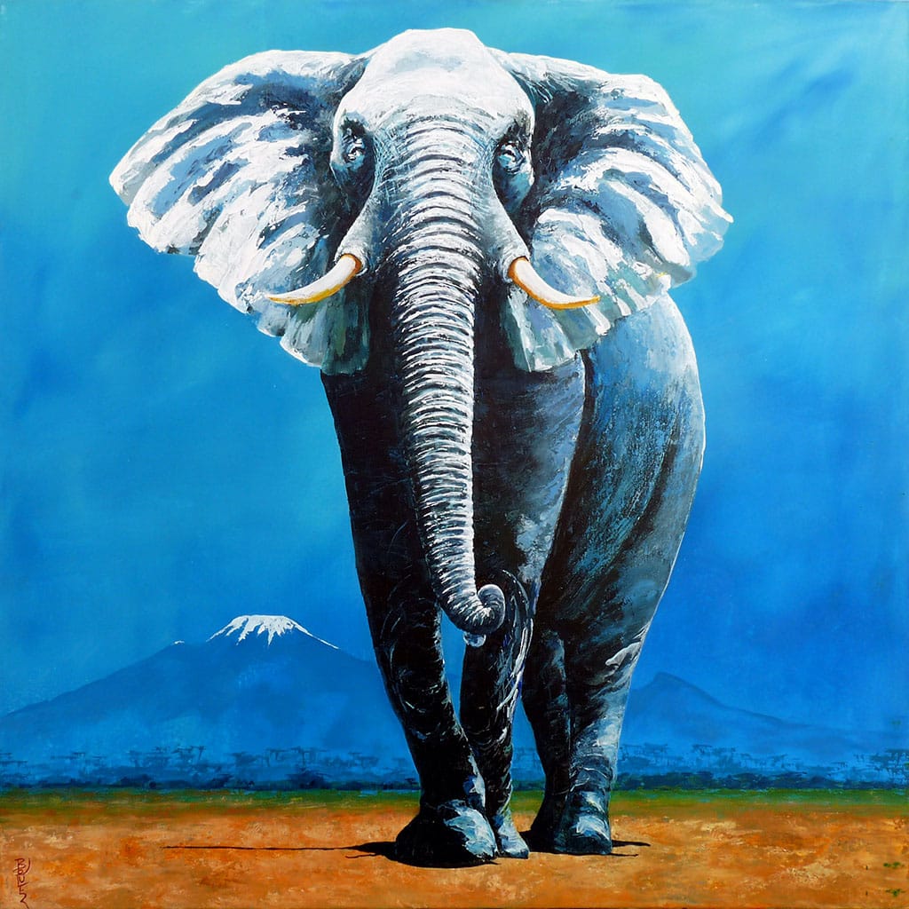 BJBoulter©-A Matriarca-The Matriarch-Acrylic on Canvas 100x100cm