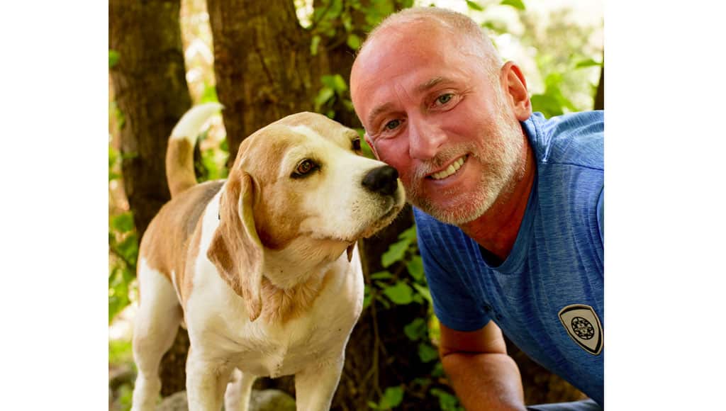 Beagle Ben and Derek on the land