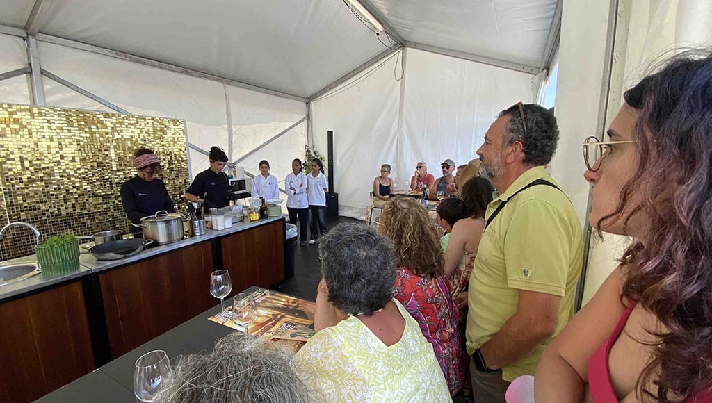 Local cuisine: cooking up some regional specialities at one of the Fei-Tur cookery domonstrations