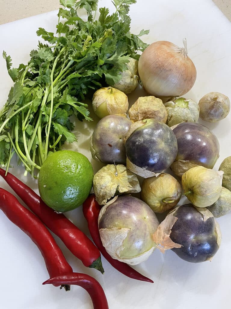 Salsa verde in the making