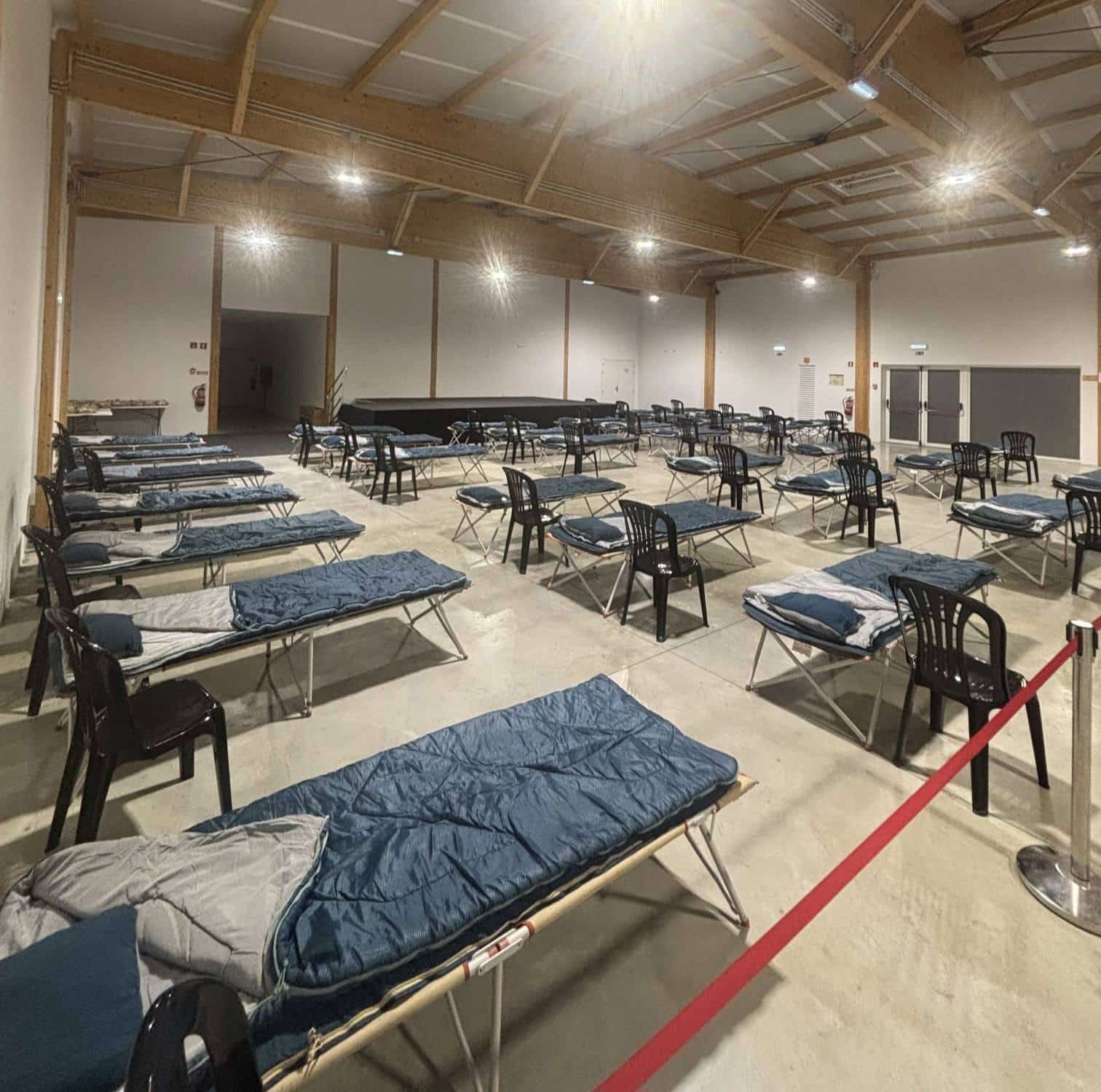 Vila do Bispo town council made space available for the migrants until Wednesday. Image: Facebook
