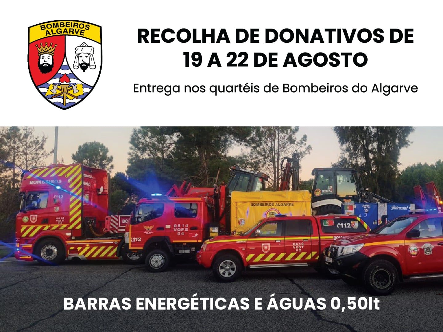 Algarve firefighters rally support for colleagues battling wildfires