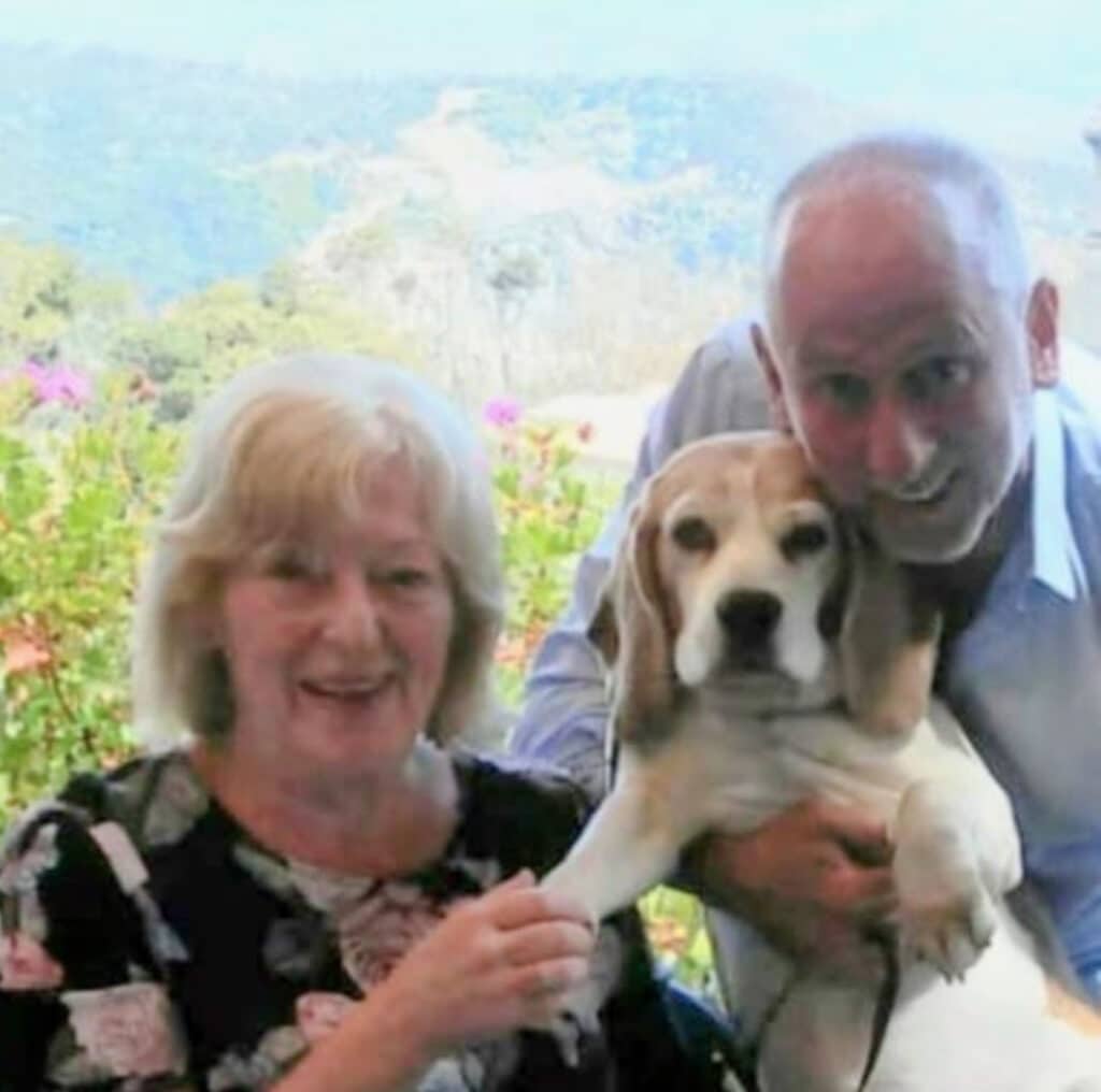 Joan, Beagle Ben and Derek