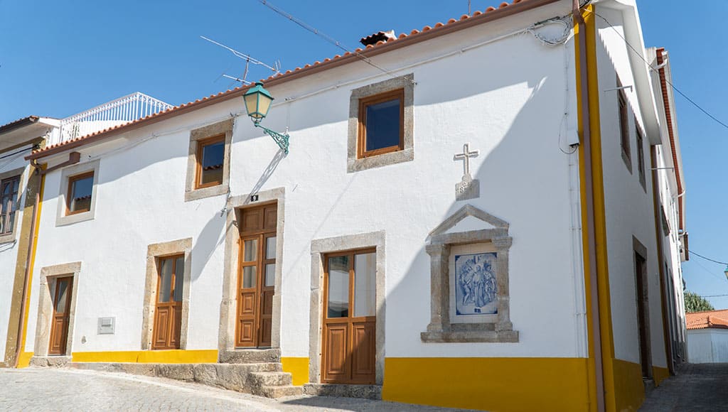 The house sits on the upper side of the square