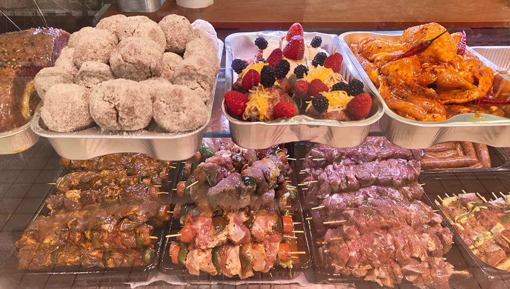 Meats at the brand-new in-house butcher’s counter, Talho Baptista, in Baptista Supermarket