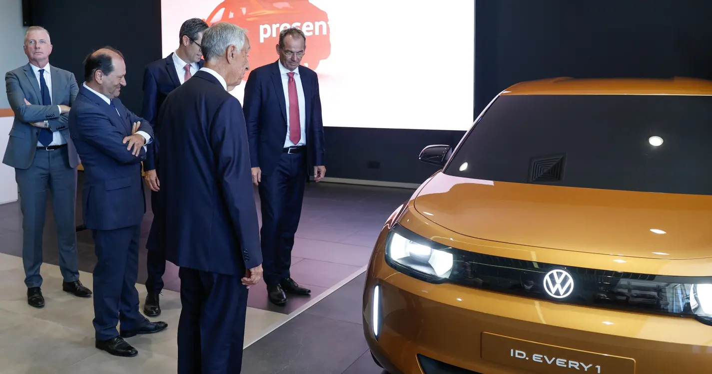 Marcelo at VW today. Image: António Pedro Santos/ Lusa