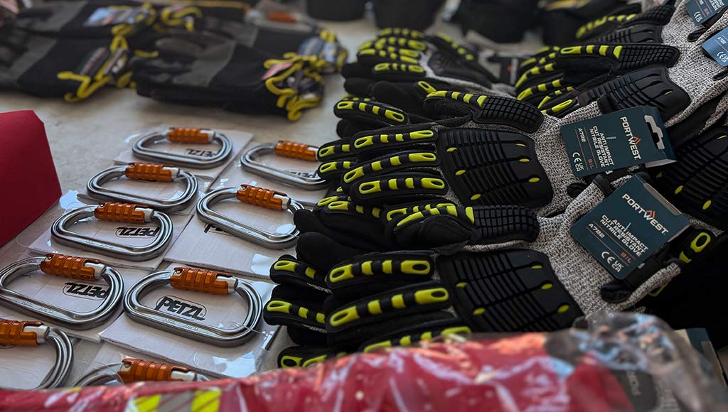 Photo of part of the equipment donated by Lagos Intermarché to the local firefighters