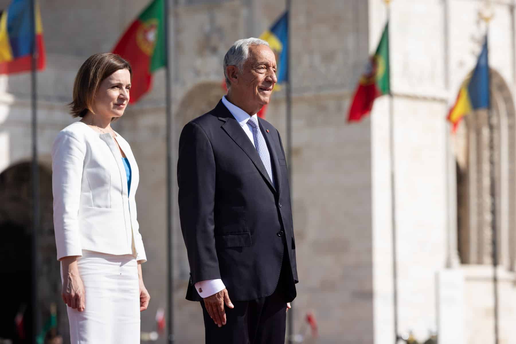 Maia Sandu was received by President Marcelo in 2023. Image: Miguel Figueiredo Lopes/ Presidência da República