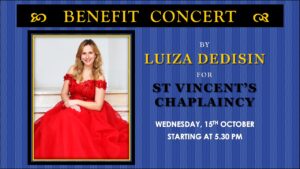 Benefit concert by Luiza Dedisin for St Vincent’s Chaplaincy