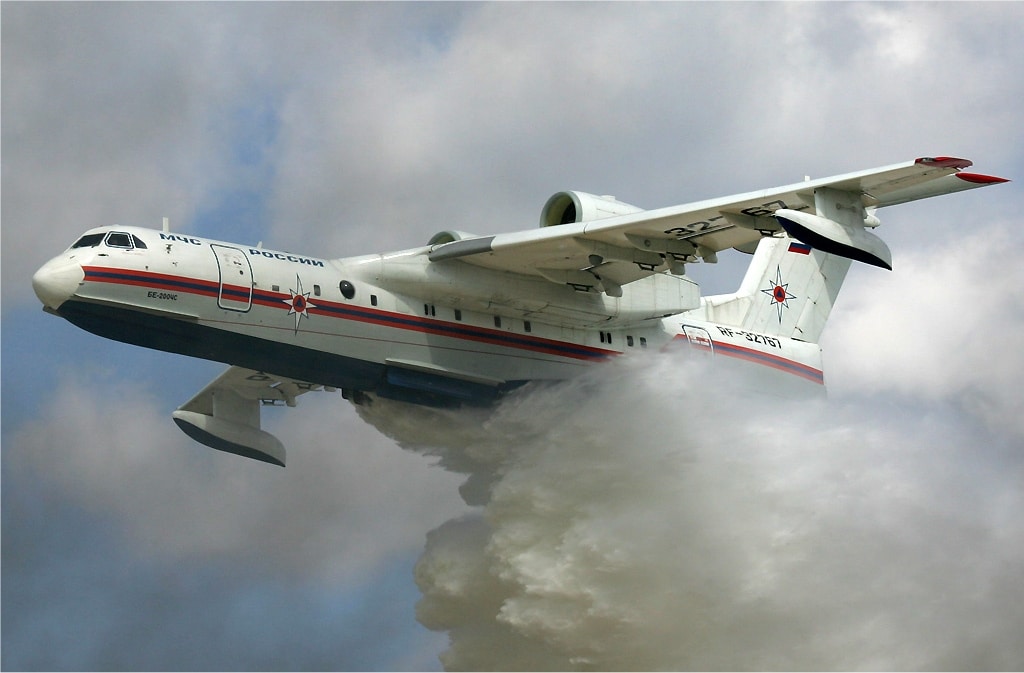 A Beriev Russian waterbomber that did not come to Portugal's aid during the August wildfires...