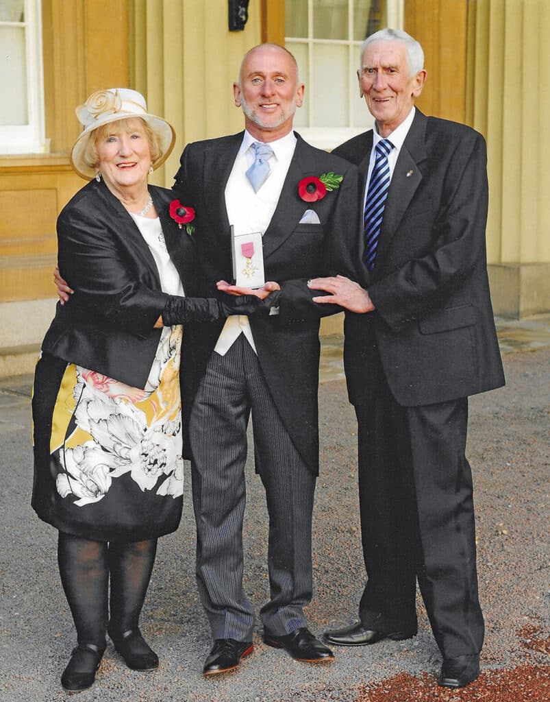 Mum, Derek and Dad at the Palace