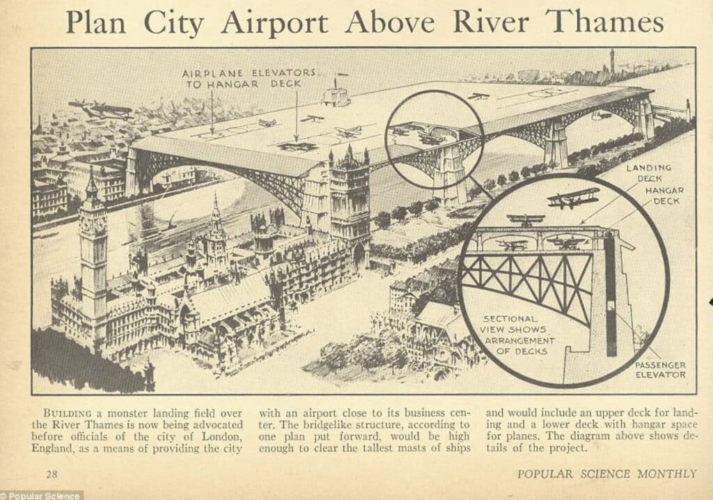 The 1934 plan for the Westminster airport (Barratt)