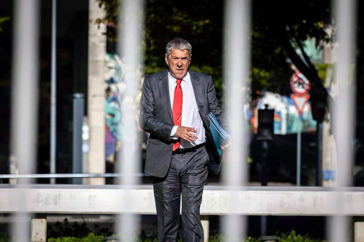 Former Portuguese Prime Minister Jose Socrates, the main defendant in the Operation Marques corruption case, arrives at the Lisbon Central Criminal Court in Lisbon, Portugal, 02 September 2025. Socrates and 20 other suspects in Operation Marques are set to stand trial, more than a decade after the case accusing the former prime minister of corruption came to light. EPA/JOSE SENA GOULAO