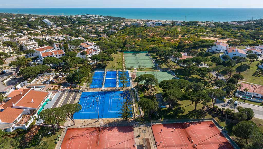 Aerial view of the Vale do Lobo Tennis Academy