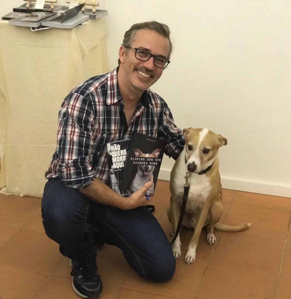 Carlos Filipe and his dog Boris