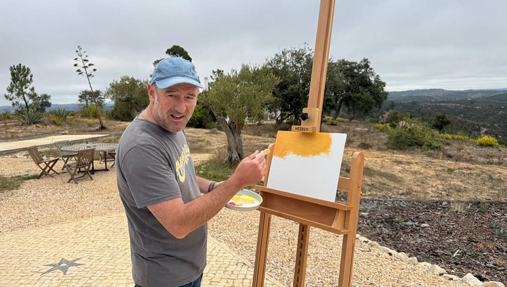 Painting prep: “Slap on a load of yella.”