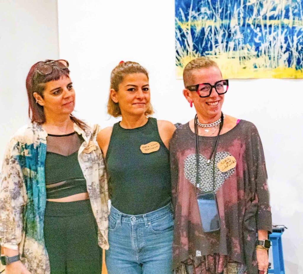 Fashion designers Cristina Guerreiro, Marta Vinhas, and Sara Figueiredo