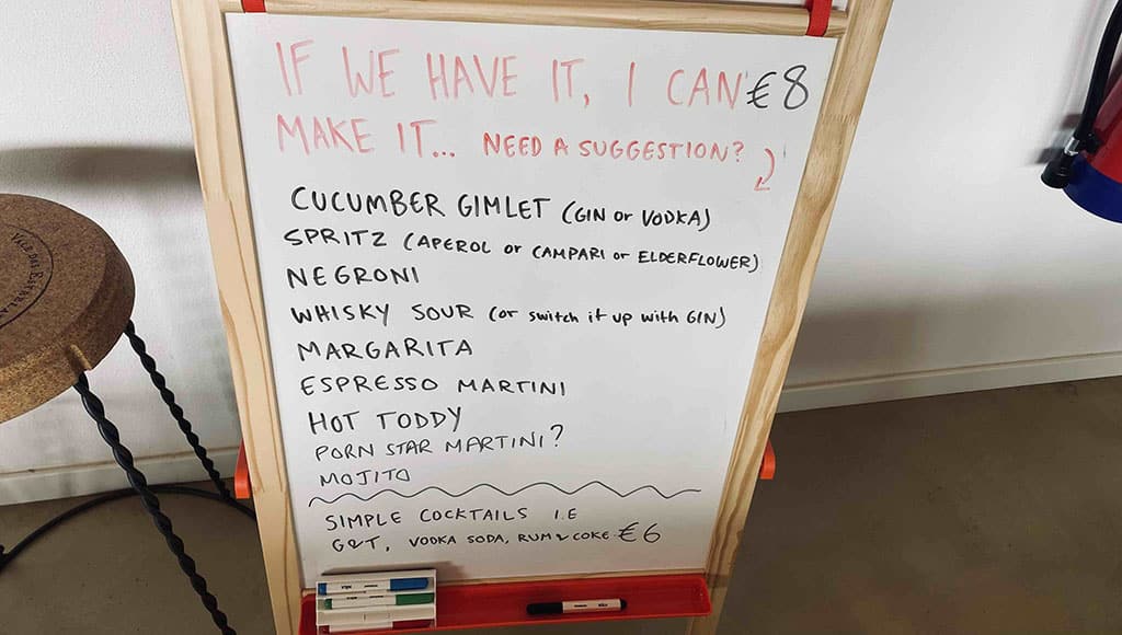 Porn star, anyone? A long list of cocktails