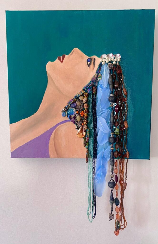 Original mixed media painting by Gloria Loucuf